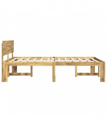 vidaXL Double Bed Frame with Headboard ROSTOCK White 160 x 200 cm