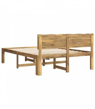 vidaXL Double Bed Frame with Headboard ROSTOCK White 160 x 200 cm