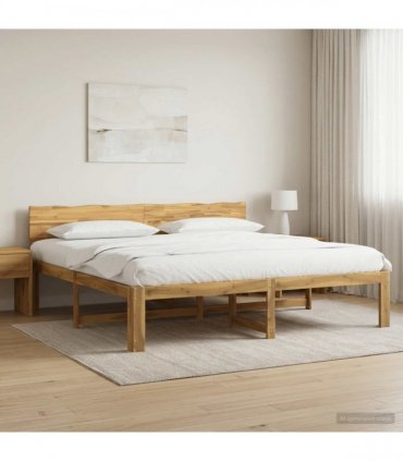 vidaXL Double Bed Frame with Headboard ROSTOCK White 180 x 200 cm