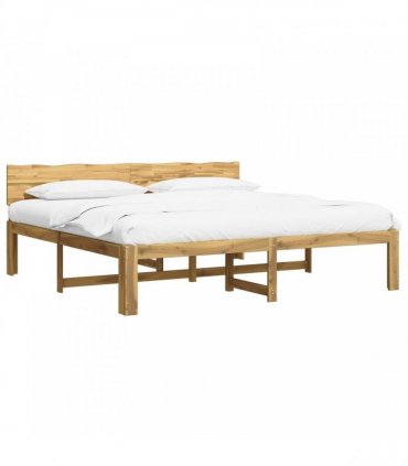 vidaXL Double Bed Frame with Headboard ROSTOCK White 180 x 200 cm