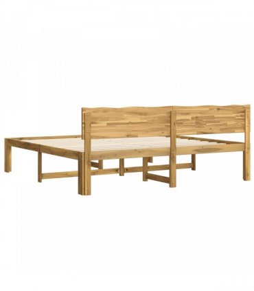 vidaXL Double Bed Frame with Headboard ROSTOCK White 200 x 200 cm
