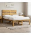 vidaXL Double Bed Frame with Headboard ROSTOCK White 135 x 190 cm