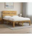 vidaXL Double Bed Frame with Headboard ROSTOCK White 120 x 200 cm