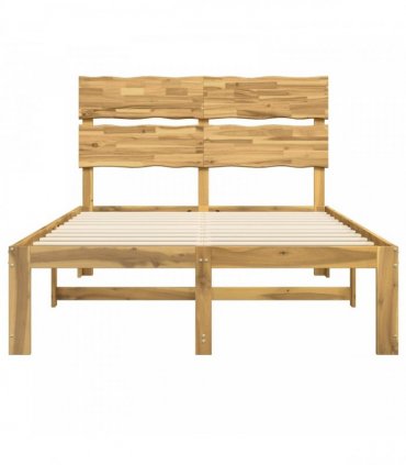 vidaXL Double Bed Frame with Headboard ROSTOCK White 120 x 200 cm
