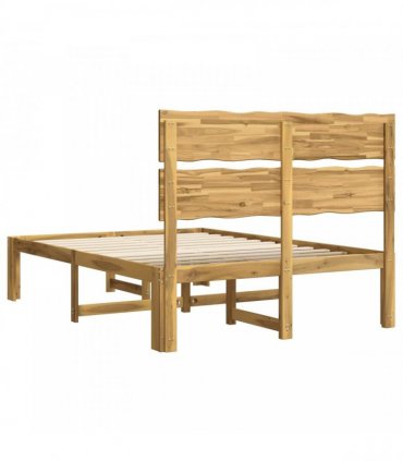vidaXL Double Bed Frame with Headboard ROSTOCK White 120 x 200 cm