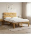 vidaXL Double Bed Frame with Headboard ROSTOCK White 140 x 200 cm