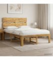 vidaXL Double Bed Frame with Headboard ROSTOCK White 150 x 200 cm