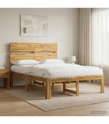 vidaXL Double Bed Frame with Headboard ROSTOCK White 160 x 200 cm