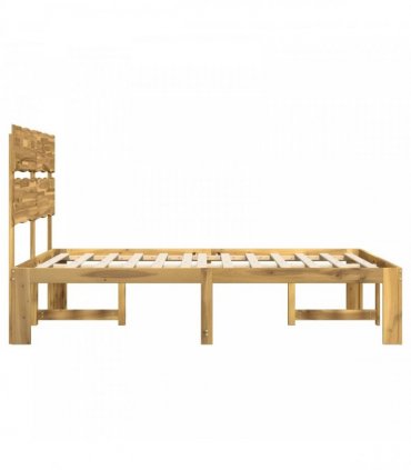 vidaXL Double Bed Frame with Headboard ROSTOCK White 160 x 200 cm