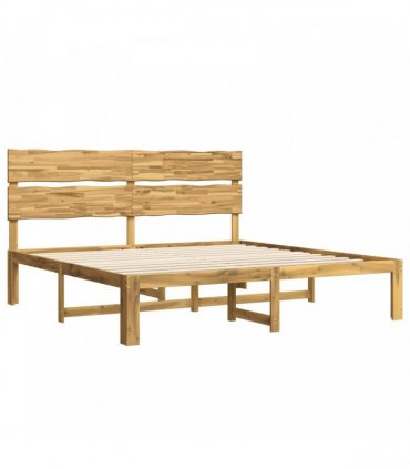vidaXL Double Bed Frame with Headboard ROSTOCK White 180 x 200 cm