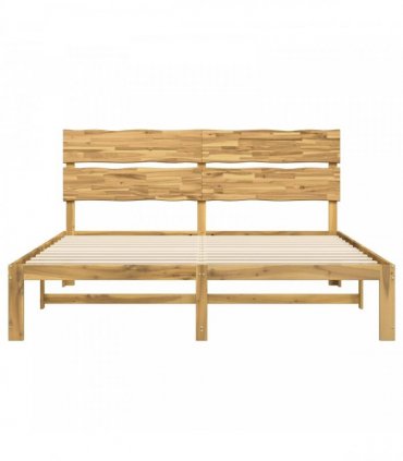 vidaXL Double Bed Frame with Headboard ROSTOCK White 180 x 200 cm