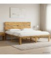 vidaXL Double Bed Frame with Headboard ROSTOCK White 200 x 200 cm