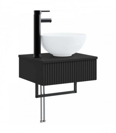 vidaXL Bathroom Cabinet Set 3 pcs Black 115 x 35 x 80 cm