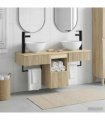 vidaXL Bathroom Cabinet Set 3 pcs Sonoma Oak 115 x 35 x 80 cm