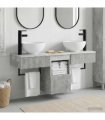 vidaXL Bathroom Cabinet Set 3 pcs Concrete Grey 115 x 35 x 80 cm
