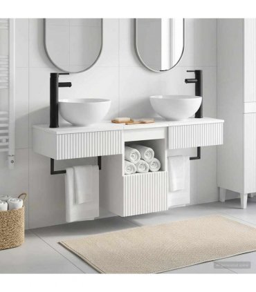 vidaXL Bathroom Cabinet Set 3 pcs High Gloss White 115 x 35 x 80 cm