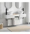 vidaXL Bathroom Cabinet Set 3 pcs High Gloss White 115 x 35 x 80 cm