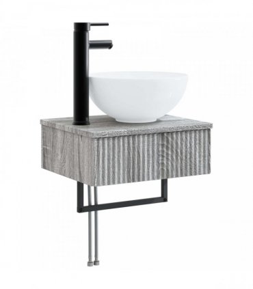 vidaXL Bathroom Cabinet Set 3 pcs Grey Sonoma 115 x 35 x 80 cm