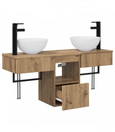 vidaXL Bathroom Cabinet Set 3 pcs Artisan Oak 115 x 35 x 80 cm