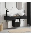 vidaXL Bathroom Cabinet Set 3 pcs Black 40 x 41 x 56 cm