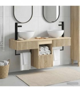 vidaXL Bathroom Cabinet Set 3 pcs Sonoma Oak 40 x 41 x 56 cm