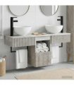 vidaXL Bathroom Cabinet Set 3 pcs Concrete Grey 40 x 41 x 56 cm