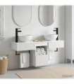 vidaXL Bathroom Cabinet Set 3 pcs High Gloss White 40 x 41 x 56 cm