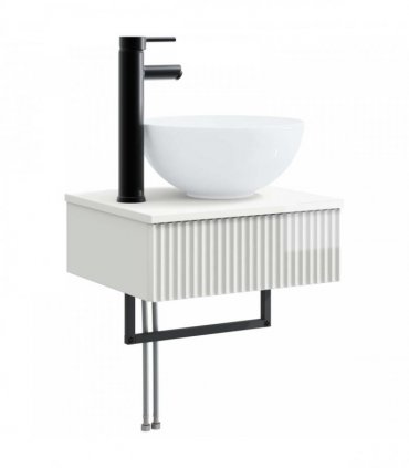 vidaXL Bathroom Cabinet Set 3 pcs High Gloss White 40 x 41 x 56 cm