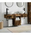 vidaXL Bathroom Cabinet Set 3 pcs Smoked Oak 40 x 41 x 56 cm