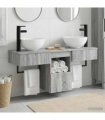 vidaXL Bathroom Cabinet Set 3 pcs Grey Sonoma 40 x 41 x 56 cm