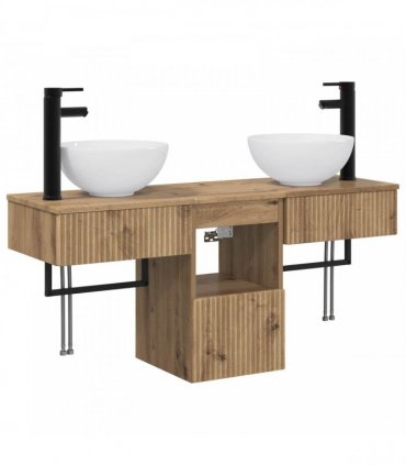 vidaXL Bathroom Cabinet Set 3 pcs Artisan Oak 40 x 41 x 56 cm