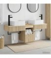 vidaXL Bathroom Cabinet Set 3 pcs Sonoma Oak 130 x 41 x 80 cm