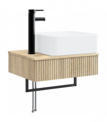 vidaXL Bathroom Cabinet Set 3 pcs Sonoma Oak 130 x 41 x 80 cm