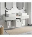 vidaXL Bathroom Cabinet Set 3 pcs High Gloss White 130 x 41 x 80 cm