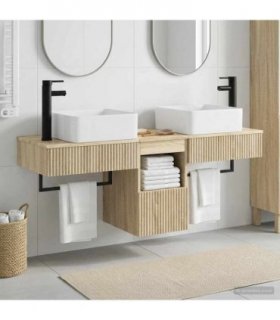 vidaXL Bathroom Cabinet Set 3 pcs Sonoma Oak 136 x 35 x 80 cm