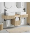 vidaXL Bathroom Cabinet Set 3 pcs Sonoma Oak 136 x 35 x 80 cm