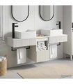 vidaXL Bathroom Cabinet Set 3 pcs High Gloss White 136 x 35 x 80 cm