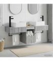 vidaXL Bathroom Cabinet Set 3 pcs Grey Sonoma 136 x 35 x 80 cm