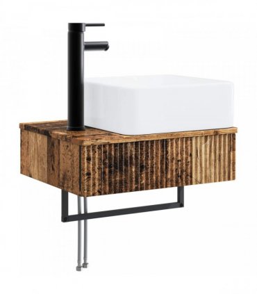 vidaXL Bathroom Cabinet Set 3 pcs Old Wood 136 x 35 x 80 cm