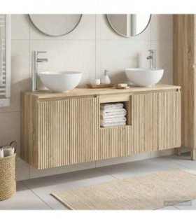 vidaXL Wall-mounted Bathroom Cabinet Set 3 pcs Sonoma Oak