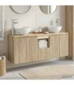 vidaXL Wall-mounted Bathroom Cabinet Set 3 pcs Sonoma Oak