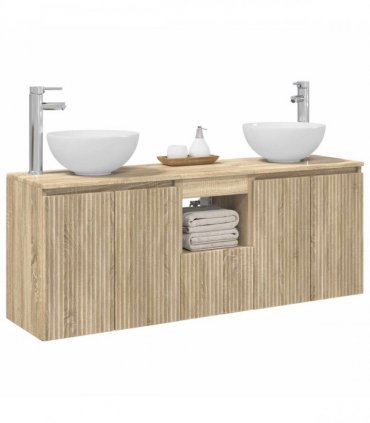 vidaXL Wall-mounted Bathroom Cabinet Set 3 pcs Sonoma Oak
