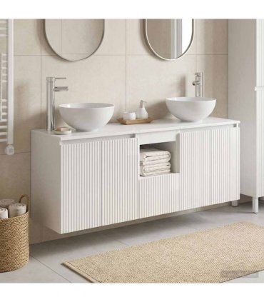 vidaXL Wall-mounted Bathroom Cabinet Set 3 pcs High Gloss White