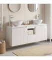 vidaXL Wall-mounted Bathroom Cabinet Set 3 pcs High Gloss White