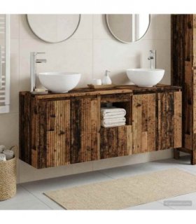 vidaXL Wall-mounted Bathroom Cabinet Set 3 pcs Old Wood
