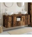 vidaXL Wall-mounted Bathroom Cabinet Set 3 pcs Old Wood