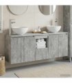 vidaXL Wall-mounted Bathroom Cabinet Set 3 pcs Concrete Grey