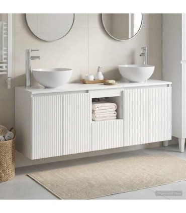 vidaXL Wall-mounted Bathroom Cabinet Set 3 pcs High Gloss White