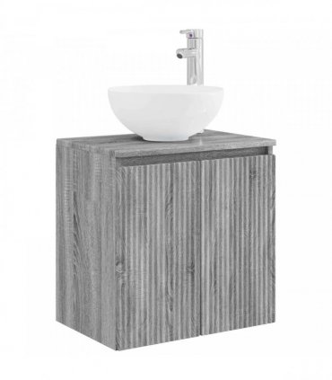 vidaXL Wall-mounted Bathroom Cabinet Set 3 pcs Grey Sonoma