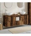 vidaXL Wall-mounted Bathroom Cabinet Set 3 pcs Old Wood